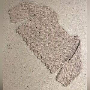 Elegant knitted Cream Sweater